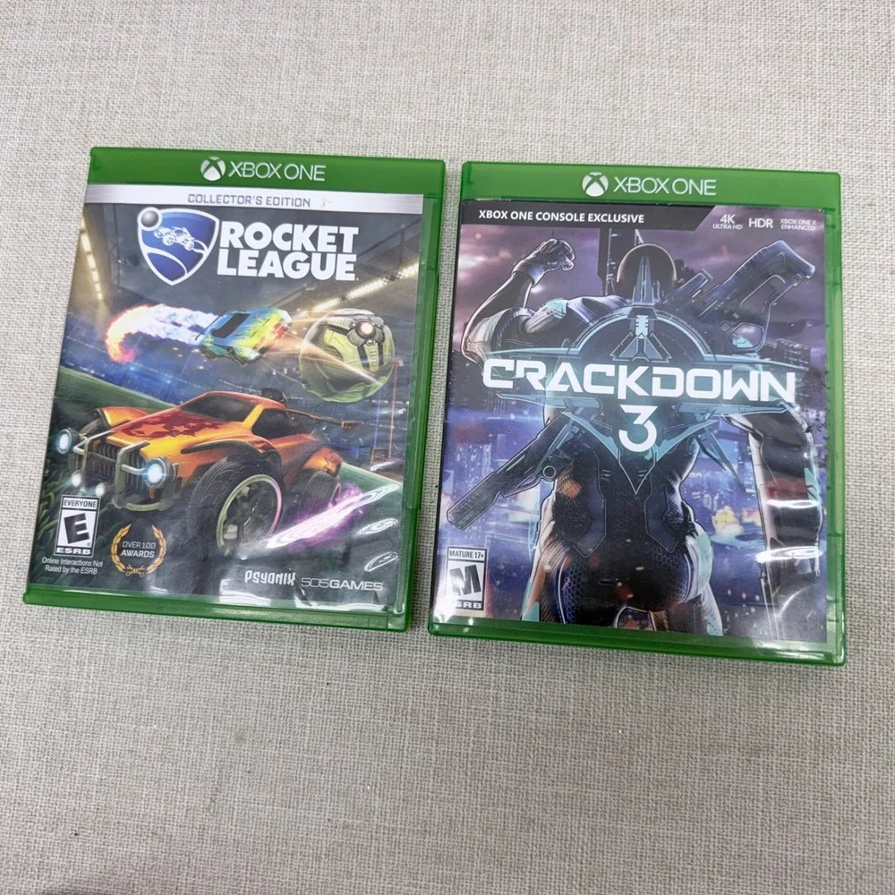 Xbox One Game Bundle Rocket League Collectors Edition and Crackdown 3 Excellent‎